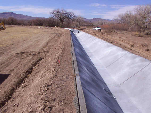 Finished Concrete Ditch